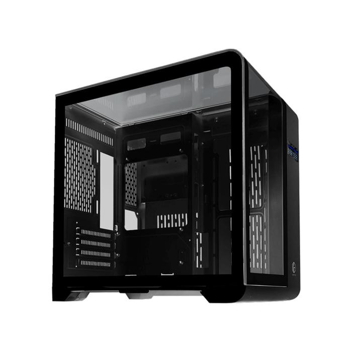 Gambar CUBE GAMING ATHOS - mATX Gaming Case - Front-Top Stylish Curve & Left Side Tempered Glass - Aesthetic Dual Chamber Design - Airflow Potential - Panoramic View with Minimalist Display Front It! - BLACK dari Asiatech Solusindo undefined Tokopedia