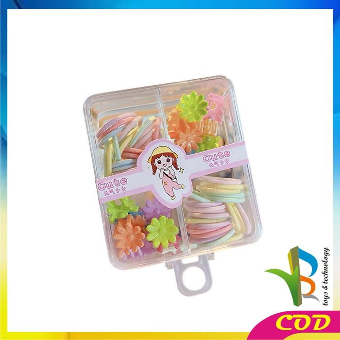 Gambar [COD] RB C1122 Karet Jepit Box Gift Set 4 Sekat Colorfull Aksesoris Rambut Anak Perempuan / Set Ikat Rambut Jepitan Karakter Anak Korea - DAISY dari RB TOYS AND TECHNOLOGY undefined Tokopedia