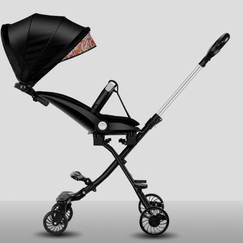 Gambar Lalaboto Baby Magic Stroller 180 Rotating Kids Stroller 2 arah Magic Strollers Foldable Budak Stroler Lipat - 22 Hitam dari Vins Toysz undefined Tokopedia