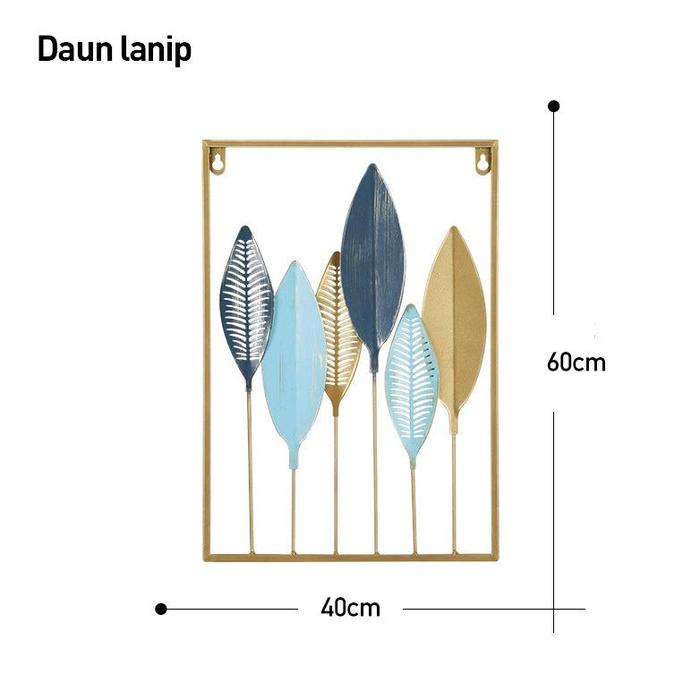 Gambar Hiasan Dinding Besi Metal Leaf Wall Art Decor / Pajangan Dinding Dekorasi wall Decor Besi Gold - Daun Lanip dari TOKO_CICAKCICIK undefined Tokopedia