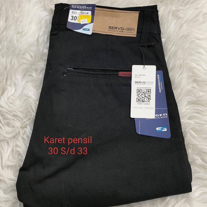 Gambar celana panjang pria karet bahan keper no besar 33 s/d 38 - hitam servo gen, 31 dari K.O.T Collection undefined Tokopedia