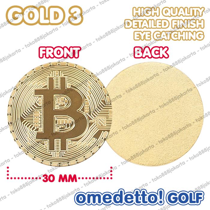 Gambar BITCOIN MAGNETIC GOLF BALL MARKER WITH MAGNET HAT CLIP OMEDETTO - GOLD 3 (30MM) dari TOKO 888 JAKARTA undefined Tokopedia