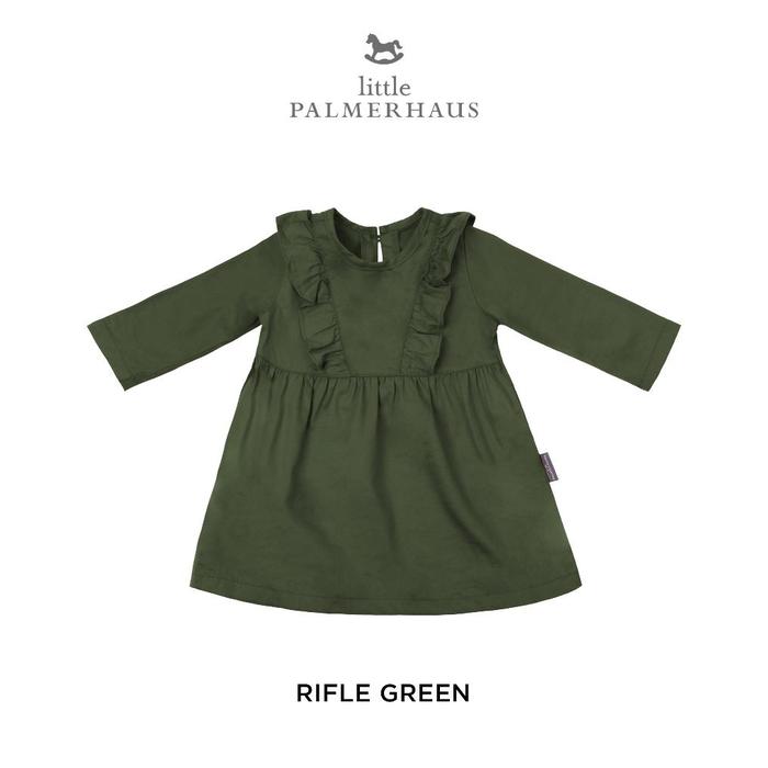 Gambar Product Terkece Little Palmerhaus - Grace Ruffle Dress (Dress Bayi Perempuan) - Rifle Green, 0-6M dari Toko Mira Pratiwi undefined Tokopedia
