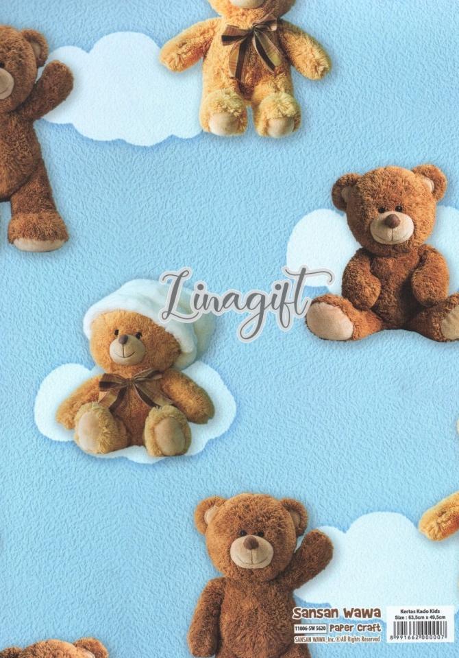 Gambar KERTAS KADO SANWA JUMBO TEDDY BEAR / GIFT WRAP BABY NEW BORN BERUANG murah - SW310 dari sejahterah makmur undefined Tokopedia