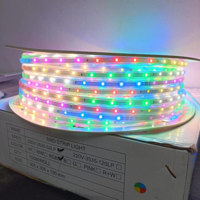 Gambar Lampu selang led strip 3014 100m 100 meter led drop ceiling plafon - RGB WARNA WARNI, LED SELANG 100M dari PROLED ELECTRIC undefined Tokopedia