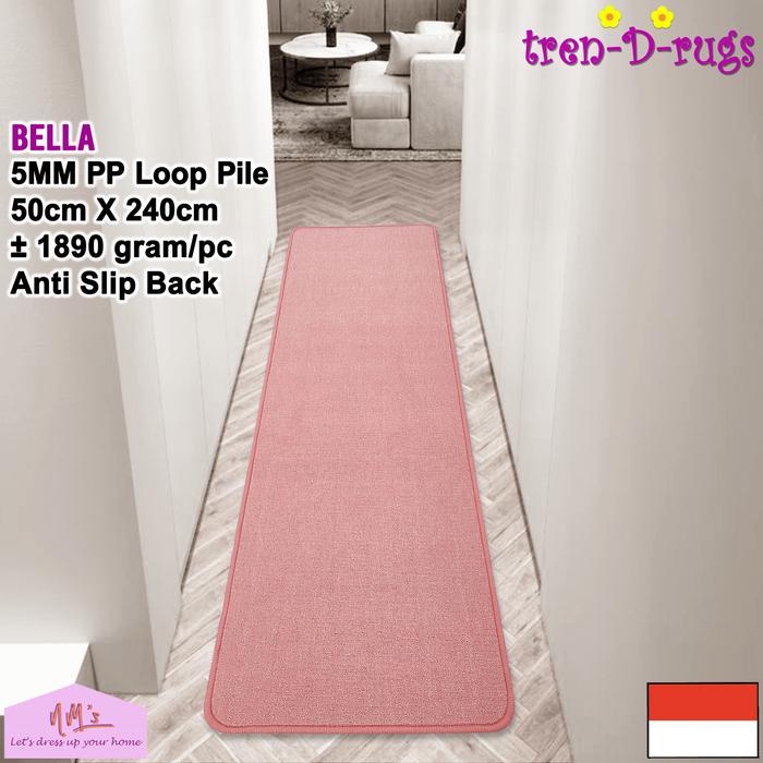 Gambar Tren-D-rugs karpet keset polos alas dapur lorong anti slip 50x240 NM's - Pink dari NMs Lets dress up your home undefined Tokopedia