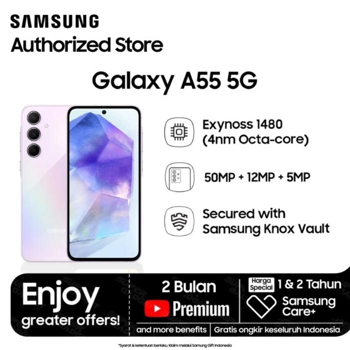 Gambar Samsung Galaxy A55 5G 12/256GB - Awesome Lilac dari Rejodadi - Samsung Authorized undefined Tokopedia
