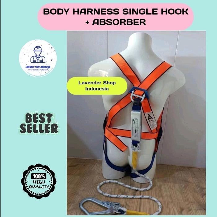 Gambar Safety Full Body Harness Double Hook Single Hook Absorber - Single Hook dari Lavender Shop Indonesia undefined Tokopedia