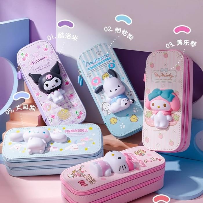 Gambar II-gen sanrio pencil case/kotak pensil premium 2 lapis boneka squishy - cinnamoroll dari KatlyKatlee undefined Tokopedia