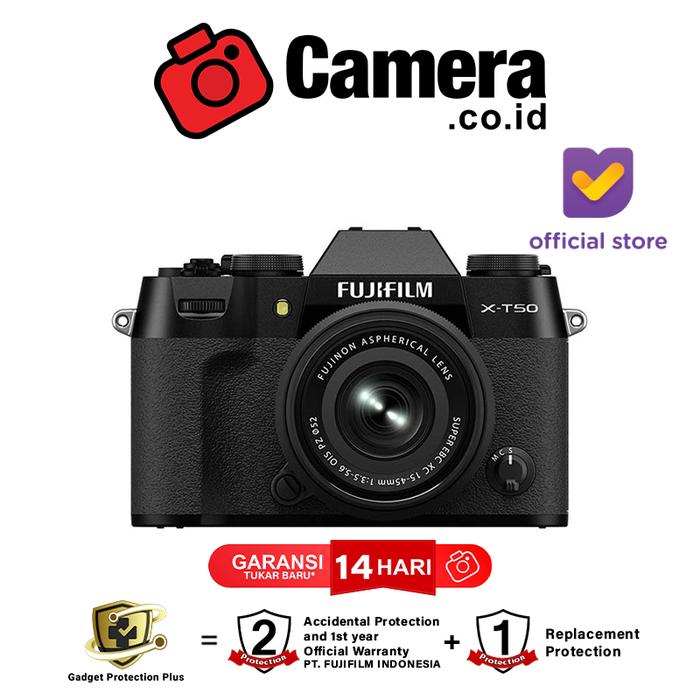 Gambar FUJIFILM XT50 Kit XF 16-50mm / X-T50 Kit 15-45mm/ Fuji X T50 Body Only Kamera Mirrorless GARANSI RESMI - Kit 15-45mm, Charcoal Silver dari CAMERA CO ID undefined Tokopedia