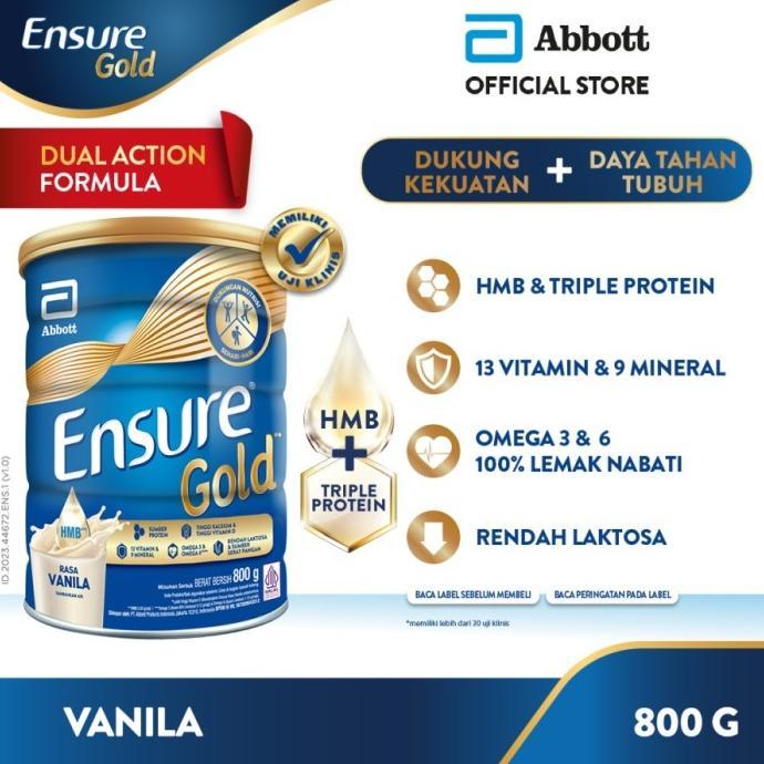 Gambar Susu Ensure Gold 800 Gr Kaleng - Ensure Gold Vanila/Coklat - Vanila dari Iffanita Store undefined Tokopedia