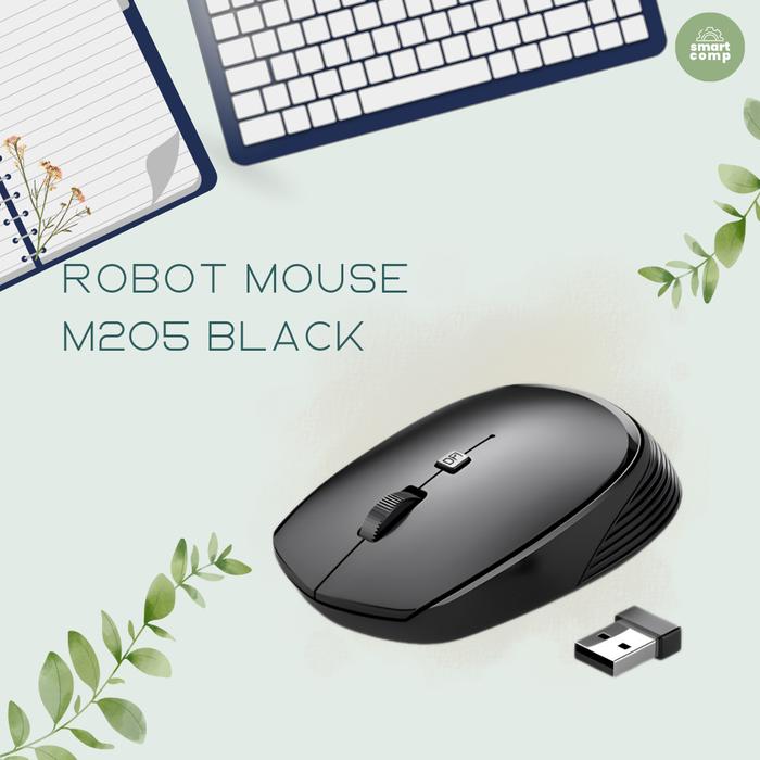Gambar Robot Mouse Wireless M205 Wireless Mouse 2.4Ghz 16000DPI - Black dari Smart IT-Shop undefined Tokopedia