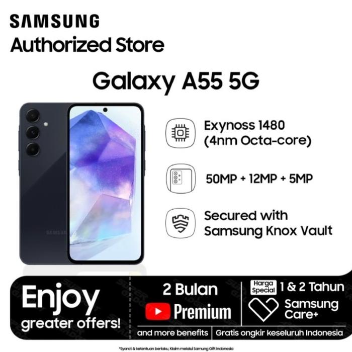 Gambar Samsung Galaxy A55 5G 12/256GB - Awesome Navy dari Rejodadi - Samsung Authorized undefined Tokopedia