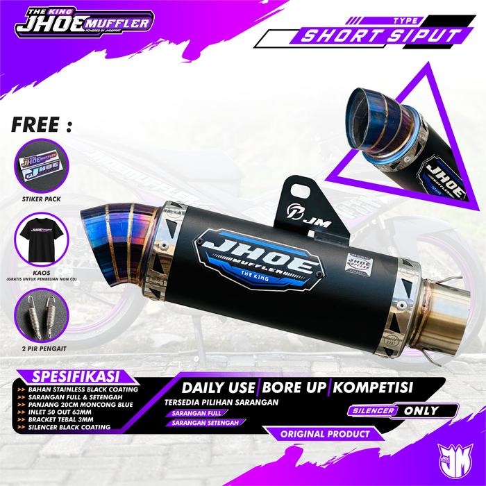Gambar Knalpot Racing MX KING Original Jhoemuffler Type Malaysia NO COAK BODI KASAR - SHORT SIPUT dari Jhoe Part Shop undefined Tokopedia