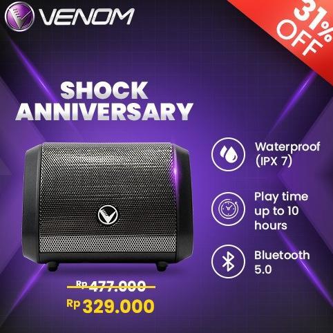 Gambar Venom Baby Gear VBG 1 Speaker Bluetooth Portable - Titanium dari RUMI-ELEKTRIK undefined Tokopedia