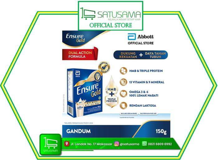 Gambar ENSURE GOLD - SUSU DEWASA - GANDUM 150 G dari satusamaonline undefined Tokopedia