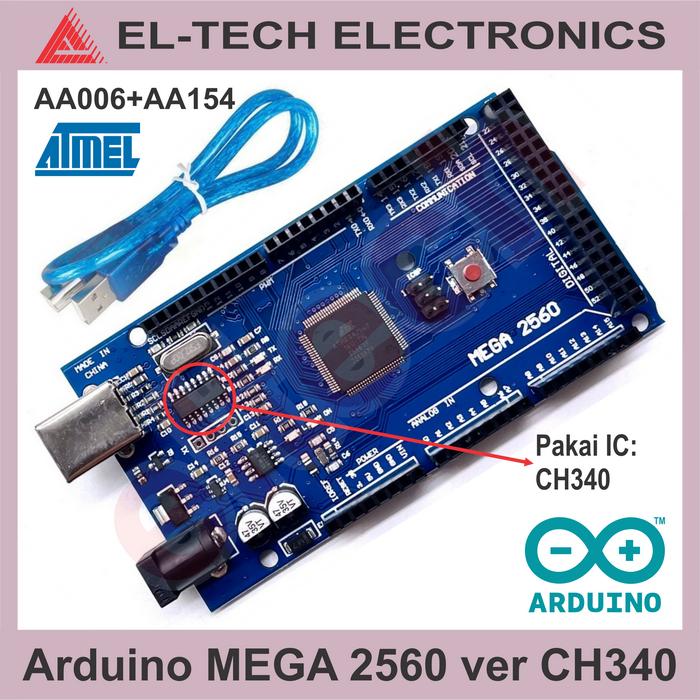 Gambar ARDUINO ATMEGA 2560 R3 MEGA 16U2 Compatible Board Module + USB Cable - CH340 dari ELTECH online undefined Tokopedia