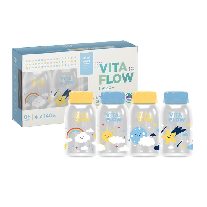 Gambar Vitaflow Paket 4 Botol ASI Multifungsi PP 140 ml Sky Series dari Vitaflow Baby undefined Tokopedia