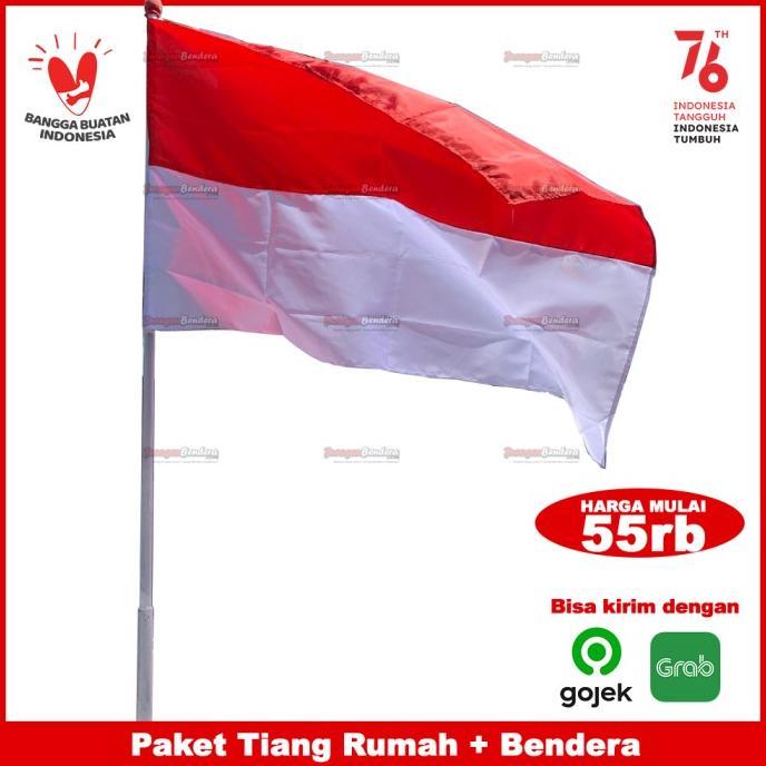 Gambar Tiang Bendera Rumah 3M + Bendera Merah Putih Rumah BERKUALITAS - Tiang Teleskop, Tanpa Bendera dari SWAVEO undefined Tokopedia