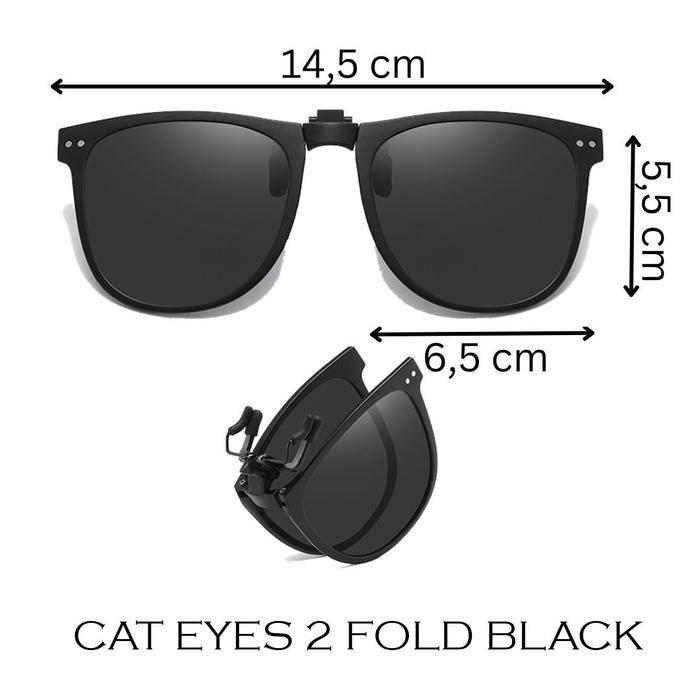 Gambar Kacamata Klip On Anti Silau Malam / Night View Clip Ons "CUCI GUDANG" - CAT EYE 2 FOLD dari Harapan Makmur Sentosa undefined Tokopedia