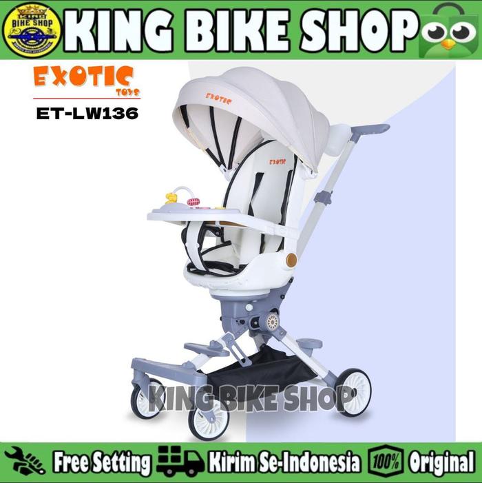 Gambar Magic Stroller Kursi Dorong Anak ET Lw 136 Bisa Untuk Tiduran - White dari King Bike Shop undefined Tokopedia