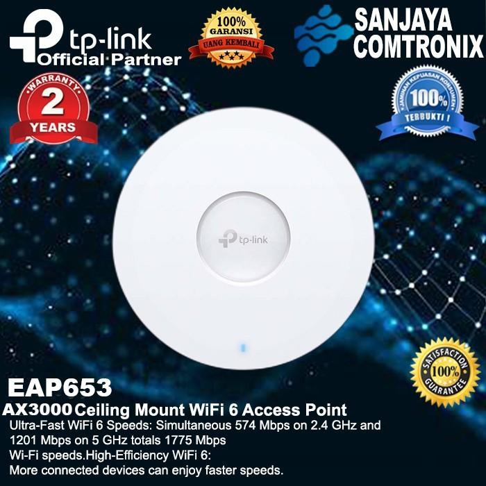 Gambar TP-LINK EAP613 AX1800 Ceiling Mount WiFi 6 Access Point - EAP653 dari SANJAYA COMTRONIX undefined Tokopedia