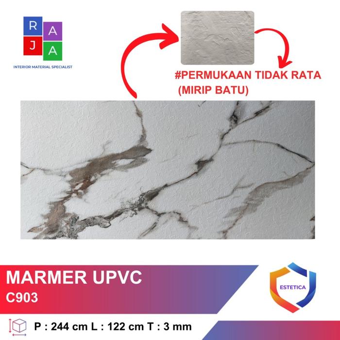 Gambar UPVC Panel Marmer Pengganti HPL Panel Backdrop TV Harga Per Lembar - HBC903 dari ESTETICA INTERIOR INDONEISA undefined Tokopedia