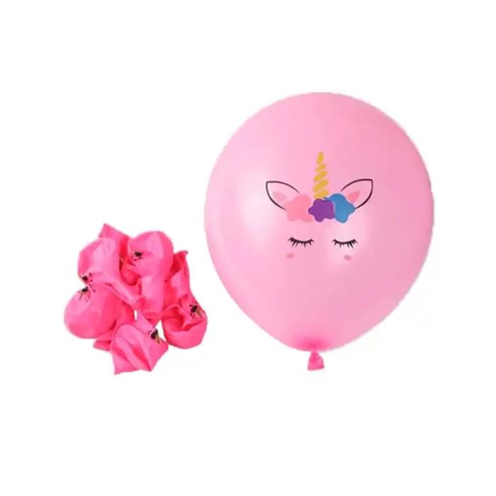 Gambar PACK ISI 100 balon latex unicorn / balon sablon unicorn bunga - pink dari Istanaparty undefined Tokopedia