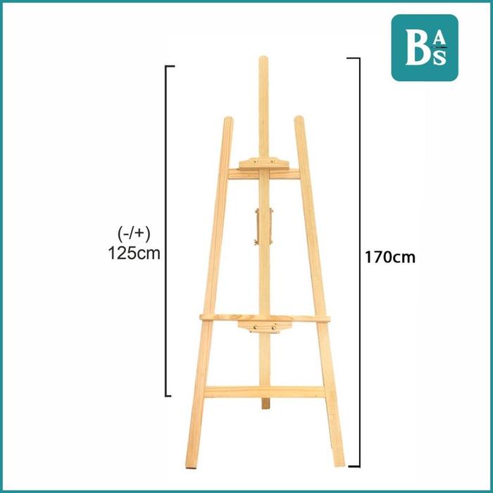 Gambar TERLARIS DIY STANDING EASEL TERSEDIA 3 UKURAN (INSTALLATION NOT INCLUDED) PERALATAN MELUKIS TERLARIS DARI BAS BALI ART SUPPLIES JAKARTA - 170cm dari Gerai Khalid Ahmed undefined Tokopedia