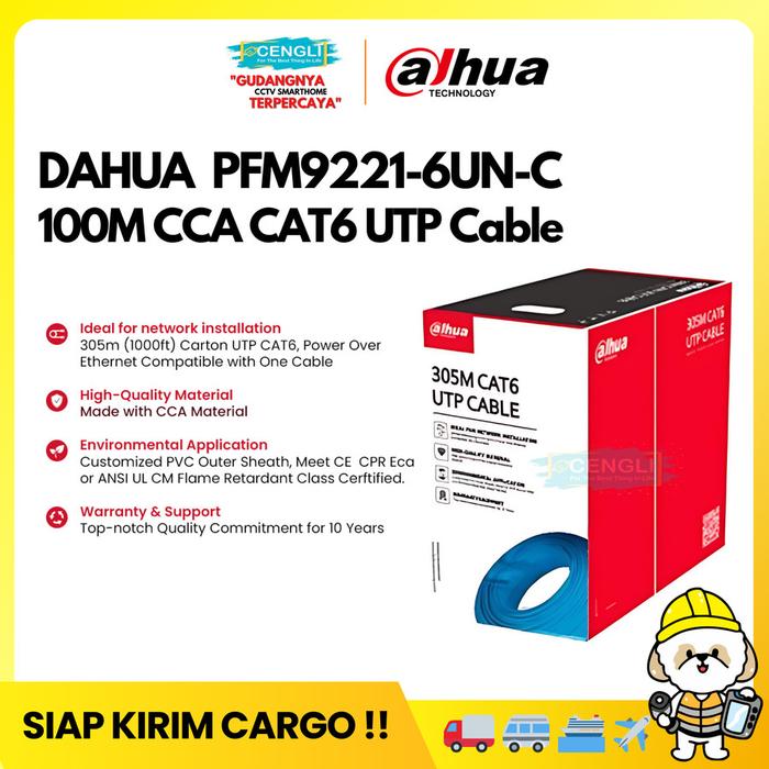 Gambar Kabel Lan Dahua PFM9221-6UN-C-V2 Orange / Blue 100M CCA CAT6 UTP Cable / Kabel UTP CAT6 100meter - BLUE 100M dari Cengli Store Kota Surabaya Tokopedia
