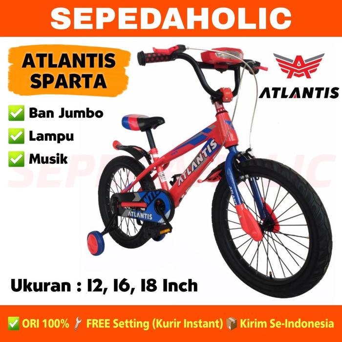 Gambar SEPEDA ANAK LAKI BMX ATLANTIS SPARTA BAN JUMBO 12 16 18 INCH GROSIR - Merah, 18 Inch dari pt selaras undefined Tokopedia