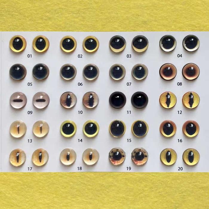 Gambar Realistic Cat eyes Mata boneka kucing glass cabochon eyes - Kuning 07, 14 dari Amigurumi Jjang undefined Tokopedia