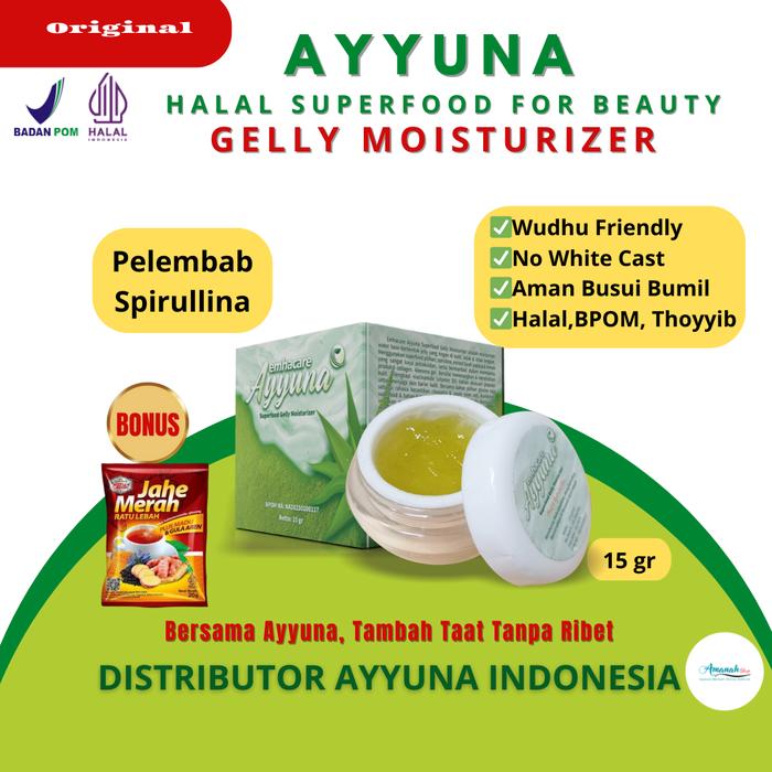 Gambar [COD + GRATIS ONGKIR] [GRATIS JAHE] AYYUNA SUPERFOOD GELLY MOISTURIZER Pelembab Wajah Sekaligus Anti Aging dari Distributor Gomilk Indonesia undefined Tokopedia