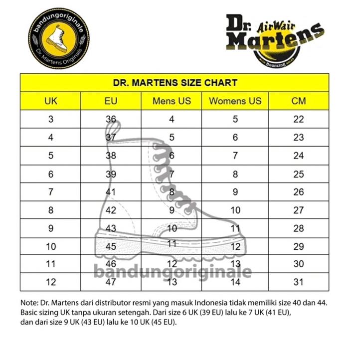 Size Guide Doc Martens Size Conversion Docmart Doc Martens Size