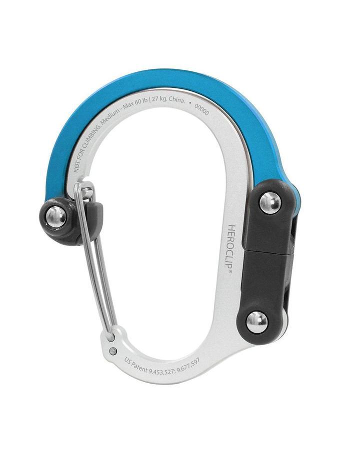 Gambar Gear Aid Heroclip Carabiner Medium Gantungan Outdoor Travel Gearaid - Blue Steel dari TOKO MAJU 01 undefined Tokopedia