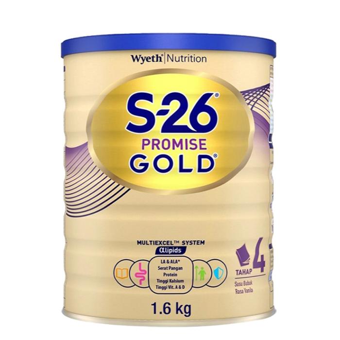 Gambar Wyeth S-26 PROMISE GOLD 4 Susu Formula Anak 3-12 Tahun Vanila 1.6 Kg dari BIGsmart Official undefined Tokopedia