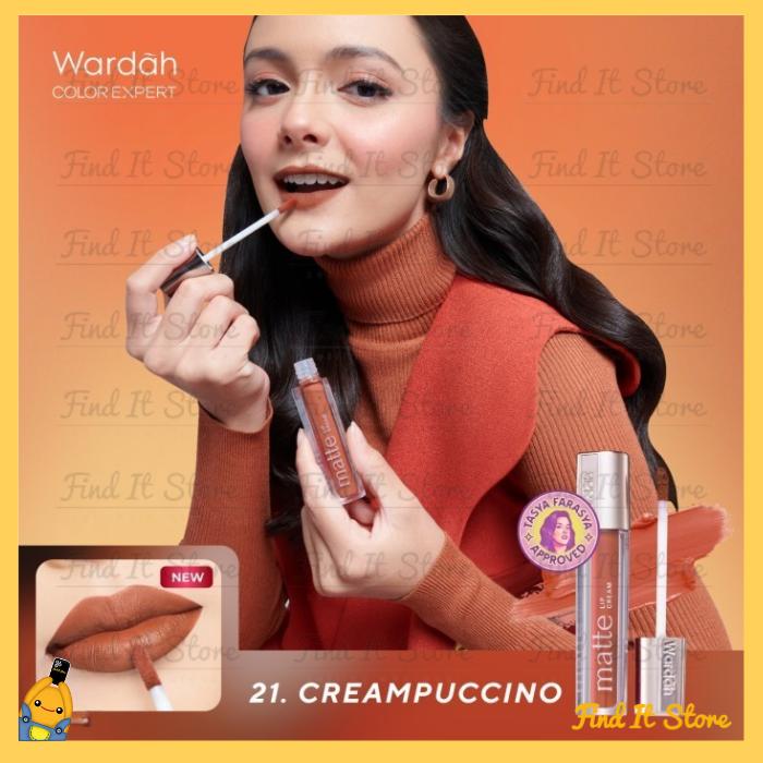 Gambar WARDAH Matte Lip Cream | Non Dry Formula, High Pigmented, SPF 20 PA++ | Moist Lip Cream | Matte | Melembabkan | Tekstur Velvety | Halus | No Cracking - 21 Creampuccino dari Find It Store undefined Tokopedia