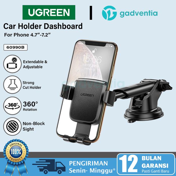 Gambar UGREEN Car Mount Phone Stand Holder Mobil 360° Dudukan Hp Di Dashboard Mobil Suction Cup Universal 4.7-7 inch 60196 - UGREEN 60990B dari GADVENTIA undefined Tokopedia