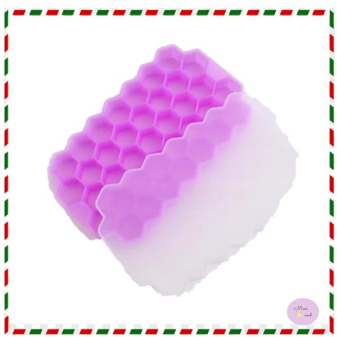 Gambar Cetakan Es Batu 37 Kotak dengan Penutup Bahan SIlikon/ Cetakan Es Batu - Ungu dari Miniland undefined Tokopedia