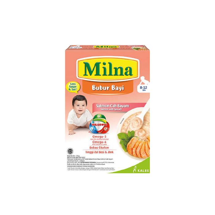 Gambar MILNA BUBUR BAYI REGULER 8+ - Salmon Cahbayam dari LittleMoon Baby &amp; Kids Store Rungkut undefined Tokopedia