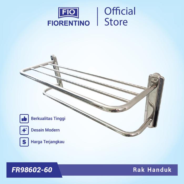 Gambar Fiorentino Rak Handuk / Gantungan Handuk Stainless Steel FR98602-60 - Chrome dari Fiorentino Sanitary undefined Tokopedia