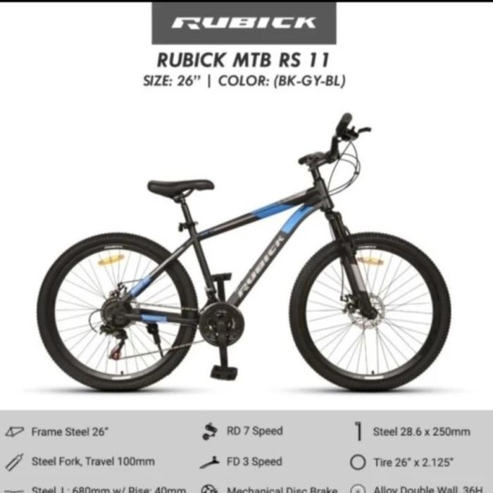 Gambar Sepeda Gunung MTB 26 Inch Rubick MTB RS 11 New 21 speed dari cinhin jaya cycle shop undefined Tokopedia
