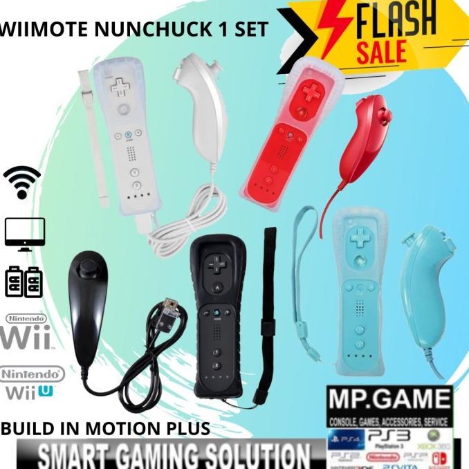 Gambar AnjingWiimote (build in motion plus)& Nuchuck Putih 1 set Terlaris - BiruTransparan dari erwan Store 882 undefined Tokopedia