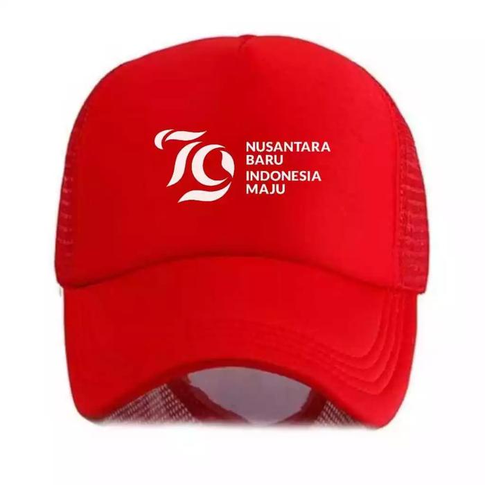 Gambar Topi Indonesia / topi merah putih / topi hut RI / topi trucker topi - Merah 79 dari 19-store undefined Tokopedia