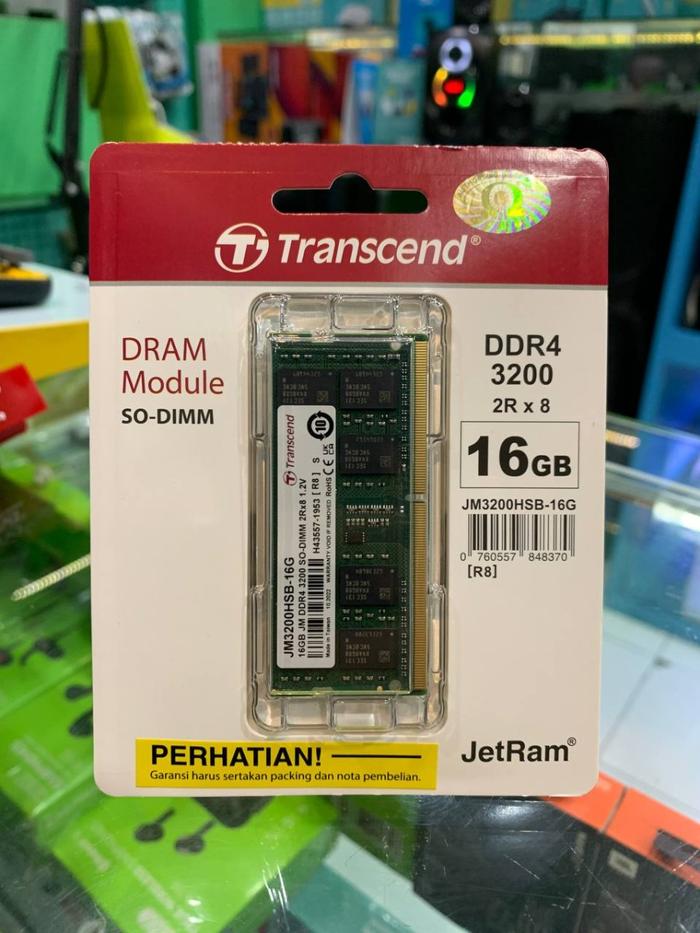 Transcend So-dimm Jetram Ddr4 16gb Pc 3200 Ram Laptop Sodimm