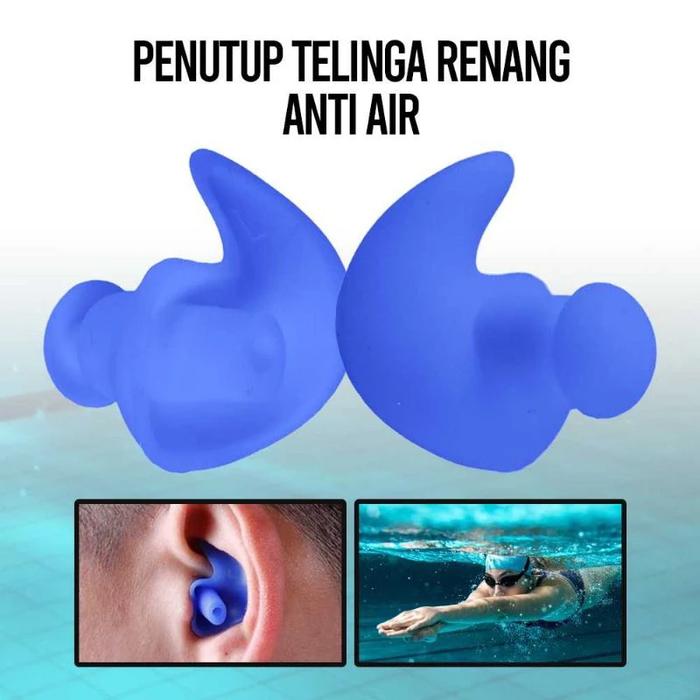 Gambar Penutup Telinga Renang Anak Anti Air - Ear Plug Renang Anak - Tutup Kuping Anti Air Outdoor Sport Swimming - Biru dari Aurel Babyshop undefined Tokopedia