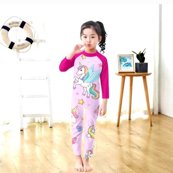 Gambar Baju Renang Anak Lengan Panjang - Swim Suit Long Sleeve - Baju Renang Anak Perempuan Panjang spandeks size l Sport - P-004, S dari Aurel Babyshop undefined Tokopedia