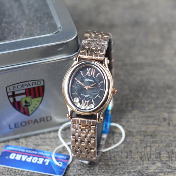 Gambar Jam tangan Leopard 3426 komb rs gold tali rantai happy diamond analog original wanita - rs gold hitam, 22mm dari Trendy-watches undefined Tokopedia