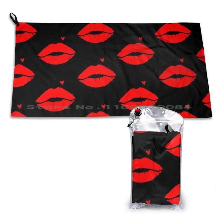 Gambar Bigsale Ga Lips Red Lips Quick Dry Towel Gym Sports Bath Portable Bu dari Aksara S44 undefined Tokopedia