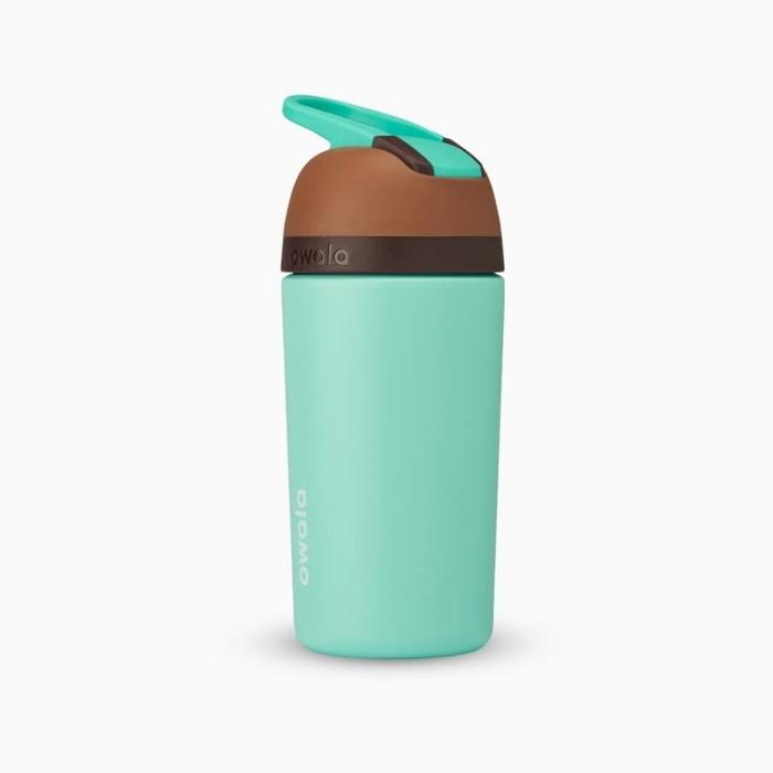 Gambar Owala Kids Flip Insulation Stainless Steel Water Bottle with Straw 14 Oz - Brown&Teal dari Beauty Topping undefined Tokopedia